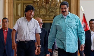 Evo y Maduro posesión presidencial