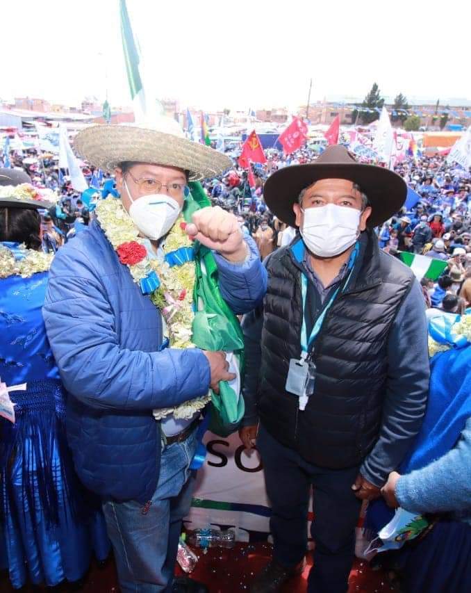 Luis Arce y David Choquehuanca festejan en El Alto