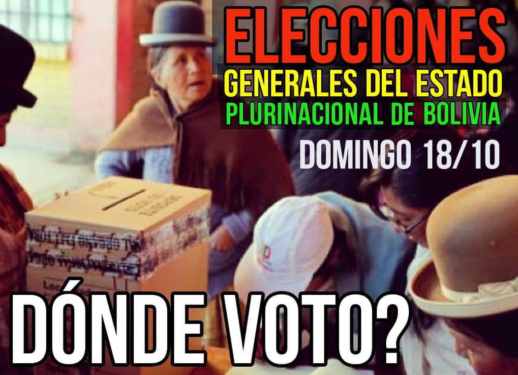 Recintos electorales para las elecciones en Bolivia