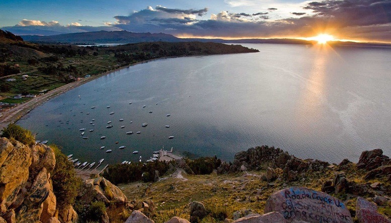 Sequía en Lago Titicaca