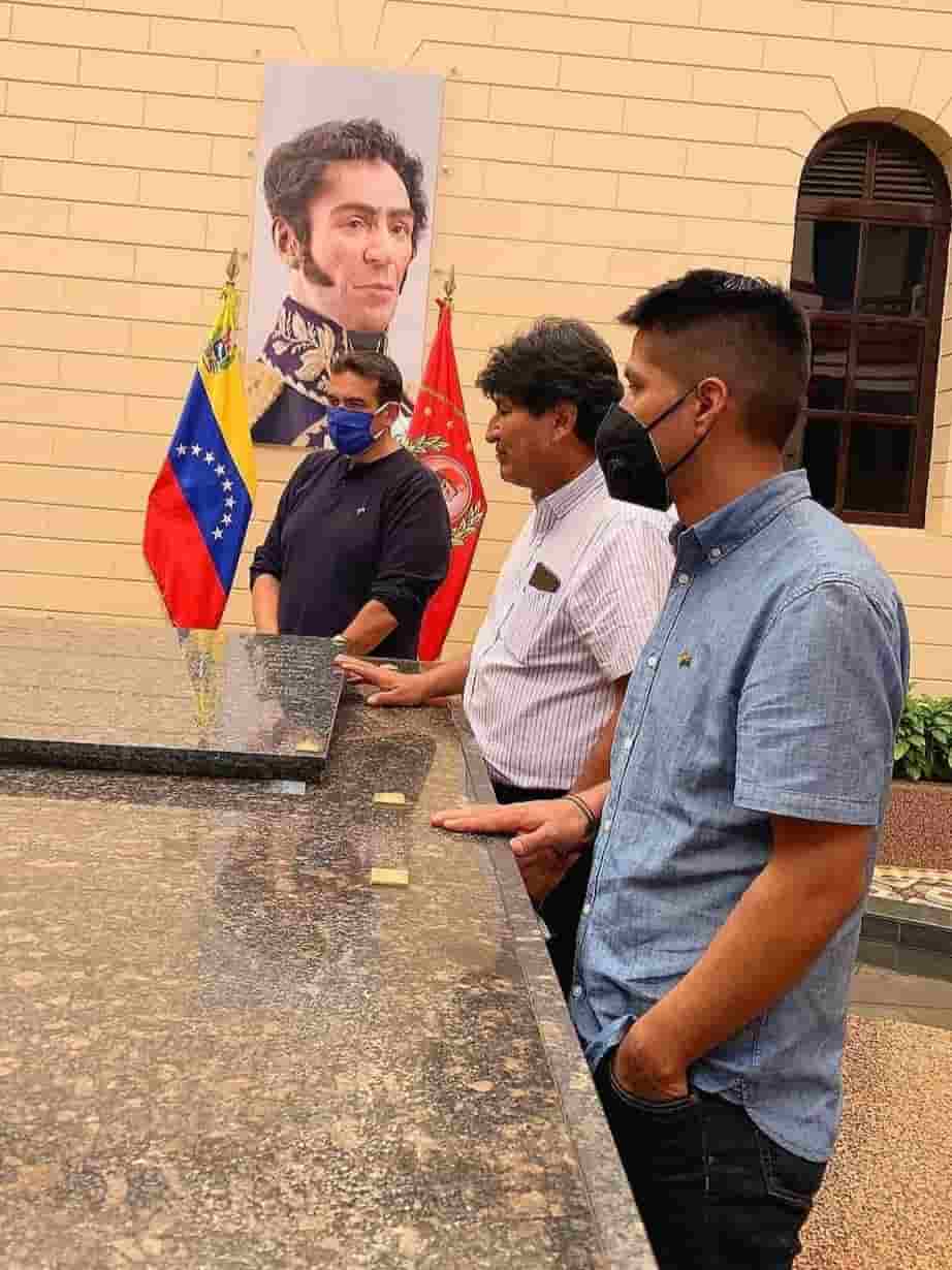 Evo Morales y Andrónico Rodríguez en Venezuela