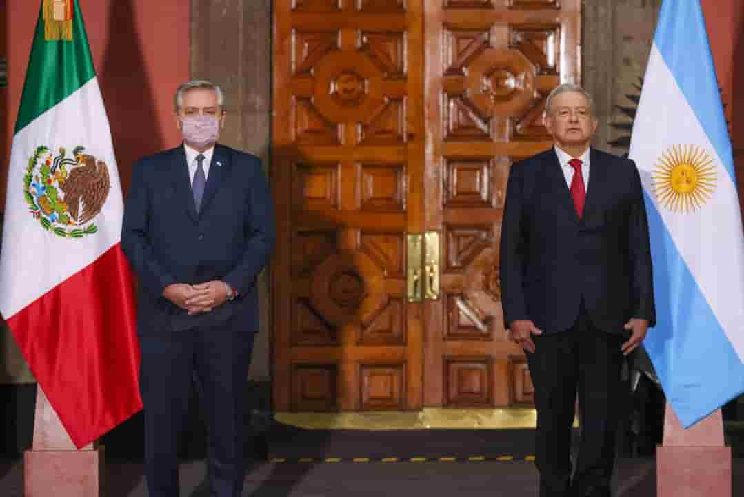 El presidente argentino Alberto Fernández y López Obrador