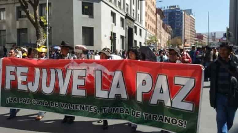 Marcha de la Fejuve La Paz