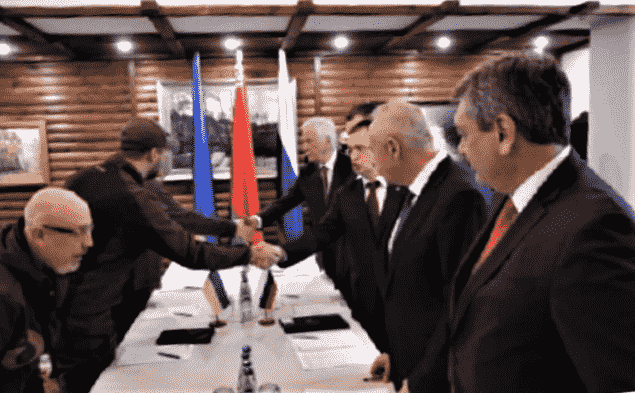 Encuentro de delegaciones de Rusia y Ucrania