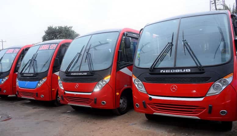 Buses urbanos en Santa Cruz