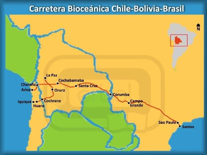 Recorrido de la carretera bioceánica