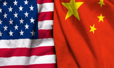 Banderas de EEUU y China