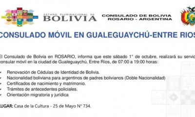 Consulado boliviano en Gualeguaychú
