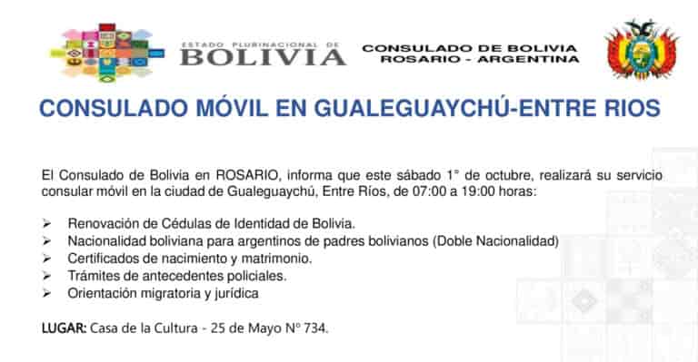 Consulado boliviano en Gualeguaychú