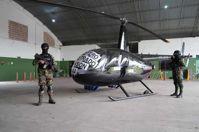 Helicóptero decomisado al narcotráfico