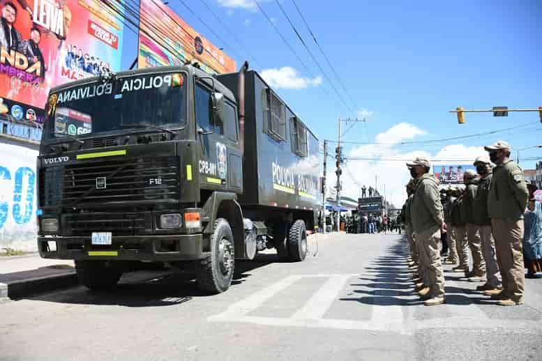 Patrullaje policial en El Alto