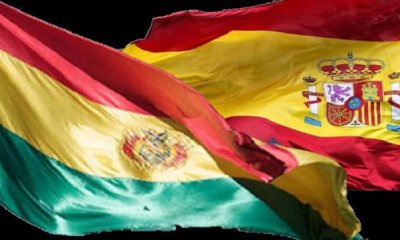 Banderas de Bolivia y España