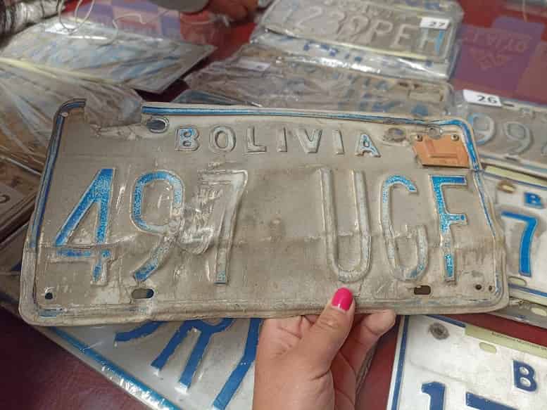 Placas decomisadas