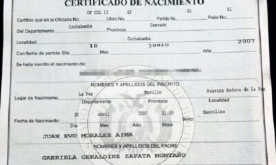 Certificado de Nacimiento con gratuidad