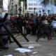 Enfrentamientos policías y marchistas