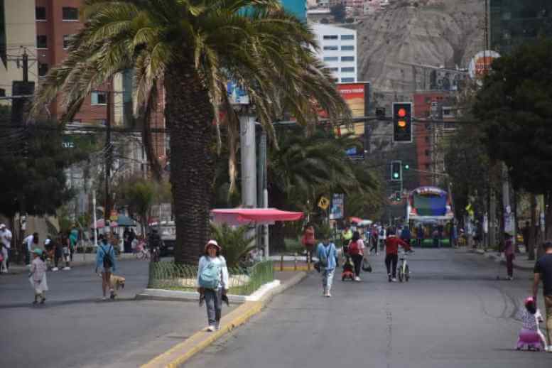 Día del peatón en La Paz